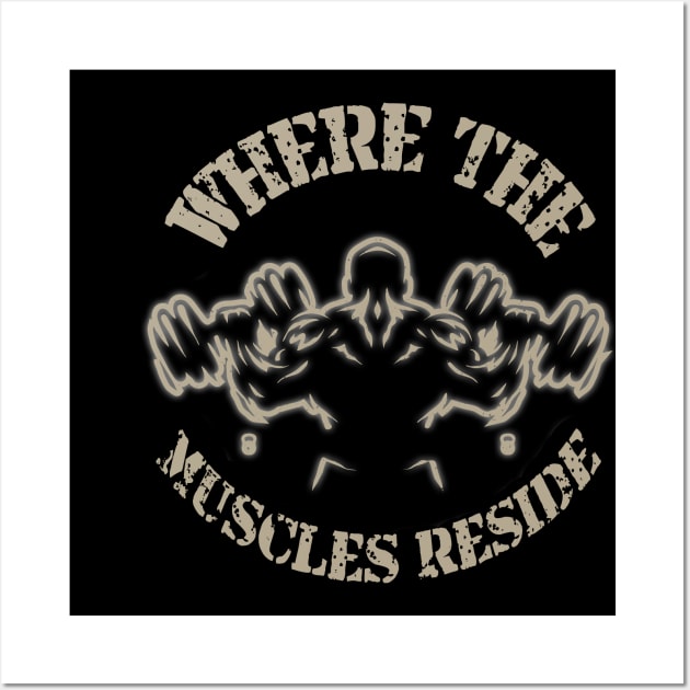 Where The Muscles Resides! Wall Art by teamface